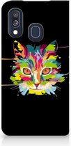 Samsung A40 Standcase Hoesje Cat Color