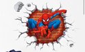 Muursticker Spiderman cracked wall