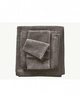 Marc O'Polo Handdoeken Timeless Tone Stripe deep clay/beige Gastendoekje