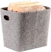 Houtmand licht grijs vilt H36-B42-D35- houtmand - vilt - grijs -