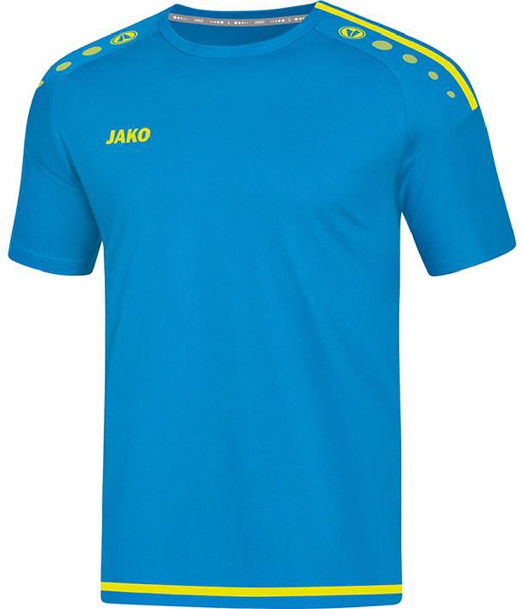 Jako Sportshirt - Maat 128  - Jongens - blauw/geel