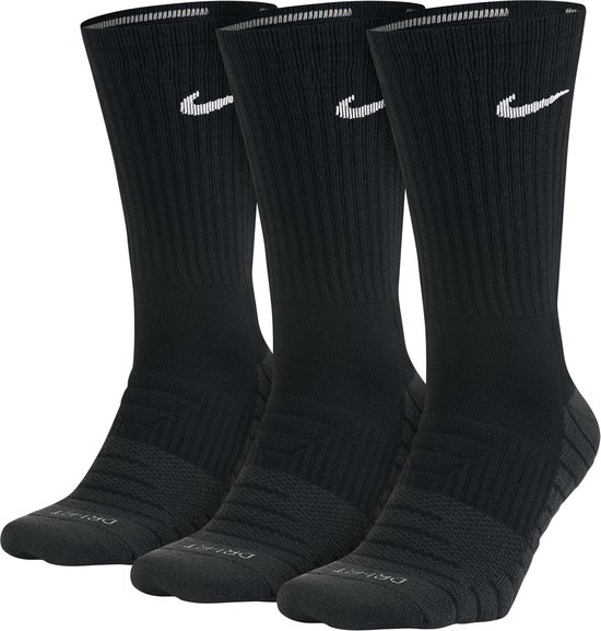 Nike Dry Cushioned Crew  Sportsokken - Maat 34-36 - Unisex - zwart