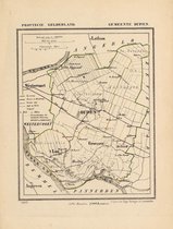 Historische kaart, plattegrond van gemeente Duiven in Gelderland uit 1867 door Kuyper van Kaartcadeau.com
