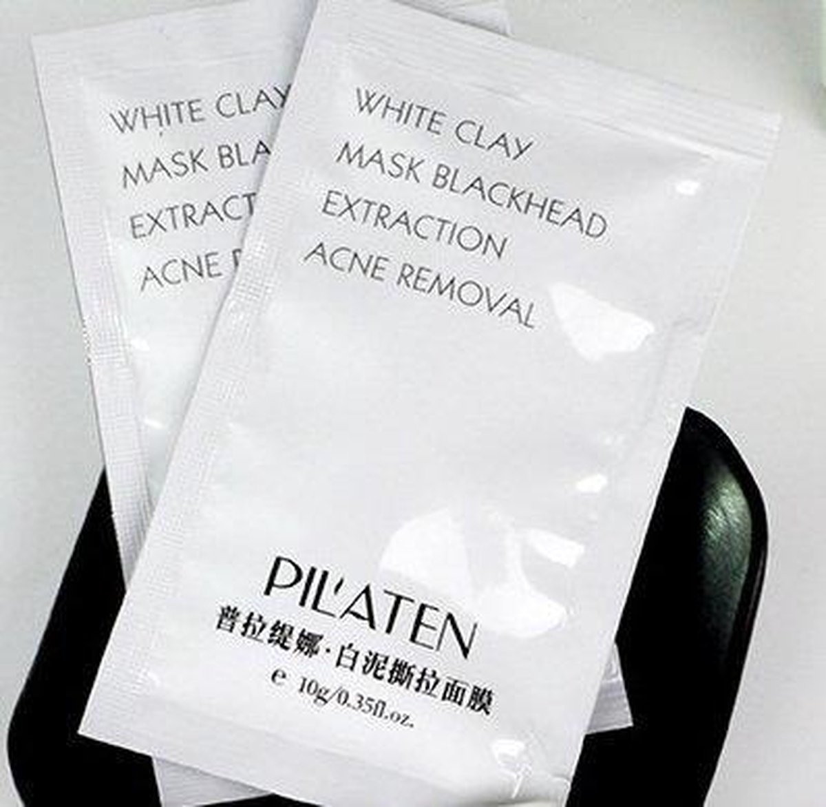 10 sachets Pilaten White Clay Peel-Off Mask - Gezichts reinigend klei masker tegen acne, mee-eters & puistjes