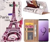 Parijs Boekmodel Hoesje Samsung Galaxy S9