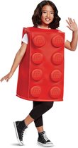 DISGUISE - Rood Legoblokje kostuum voor kinderen - 122/134 (7-8 jaar)