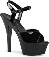 Pleaser Sandaal met enkelband -39 Shoes- KISS-209VL US 9 Zwart