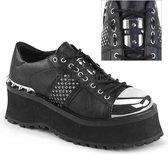 Demonia Plateau sneakers -37 Shoes- GRAVEDIGGER-02 US 5 Zwart