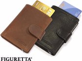 Figuretta Card Protector  RFID - Creditcardhouder - Leer - Zwart