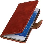 Bark Bookstyle Wallet Case Hoesjes voor Sony Xperia Z4 Z3+ Rood