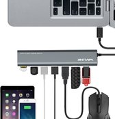 SuperSpeed USB-C naar 7-poort USB 3.0 Aluminium Hub - Space Gray
