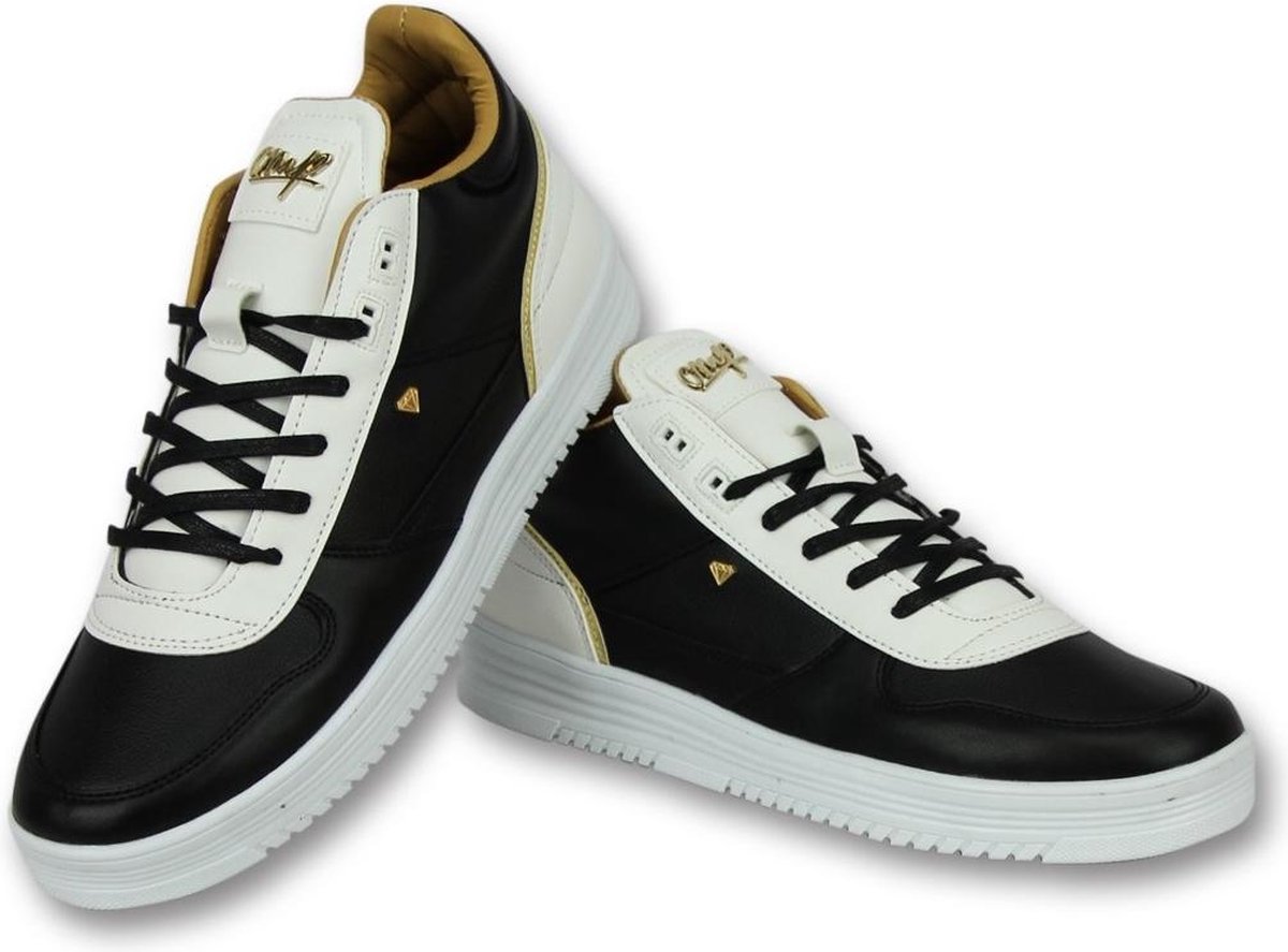 Cash Money Schoenen Heren Online Mannen Sneaker Luxury Black White CMS72 Zwart Maten:
