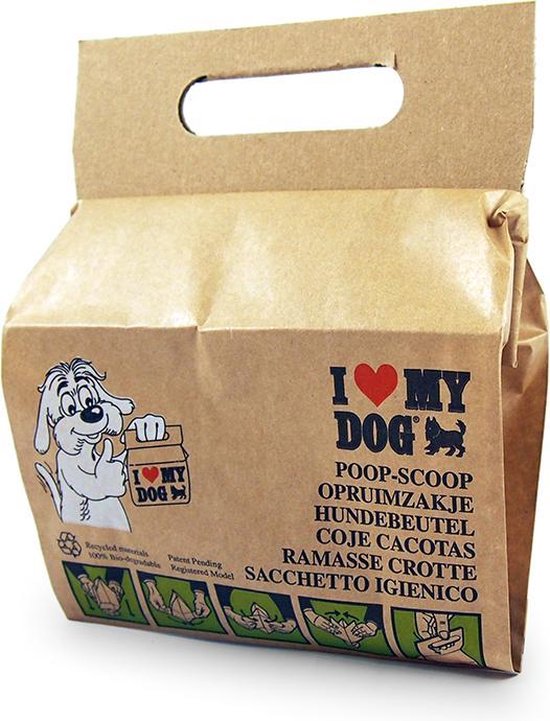 I Love My Dog Opruimzakje - Hond - Recyclebaar materiaal - 2 x 10 stuks