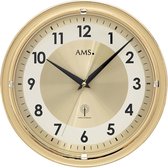 AMS Horloge murale commandée par émetteur 30 cm ø doré 5946