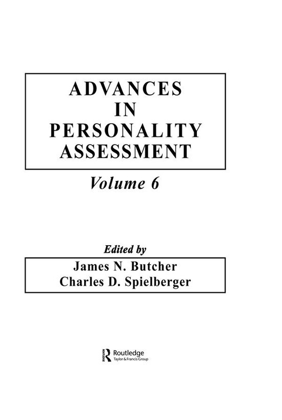 Advances in Personality Assessment - cover