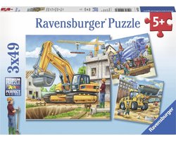Ravensburger puzzel Grote bouwvoertuigen - 3x49 stukjes - kinderpuzzel