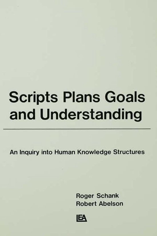 Artificial Intelligence Series - Scripts, Plans, Goals, and  ... - cover