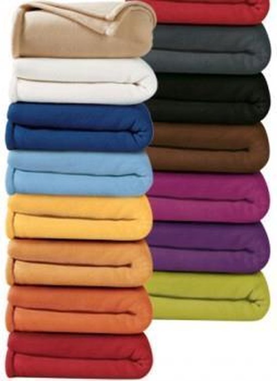 Fleece deken 250x265 - Licht Blauw kleur - 100% Polyester - 350 g/m²