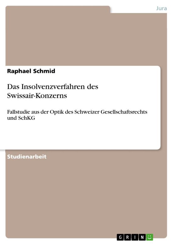 Das Insolvenzverfahren des Swissair-Konzerns - cover