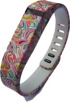 FloralFlex TPU armband voor Fitbit Flex - Maat L