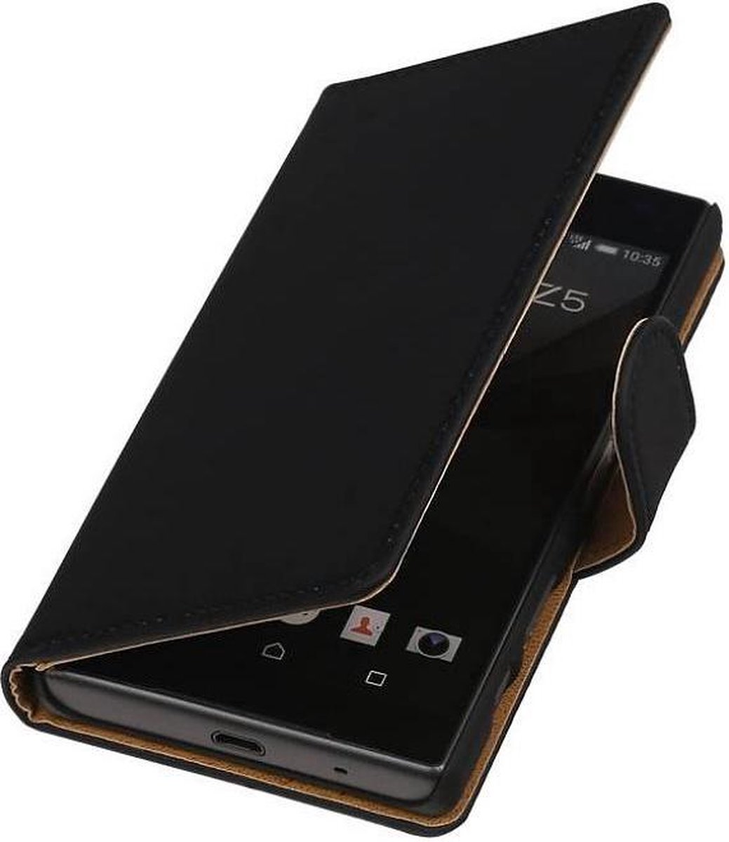 Bookstyle Wallet Case Hoesjes Geschikt voor Sony Xperia Z5 Compact Zwart