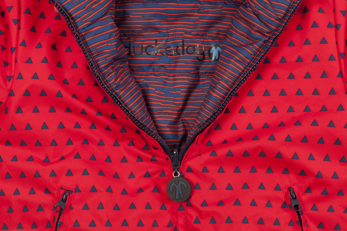 Ducksday - jas - winterjas - kinderen - Omkeerbaar - rood - blauw - 2 jaar - Waterdicht - valt klein - 98 — afbeelding 4