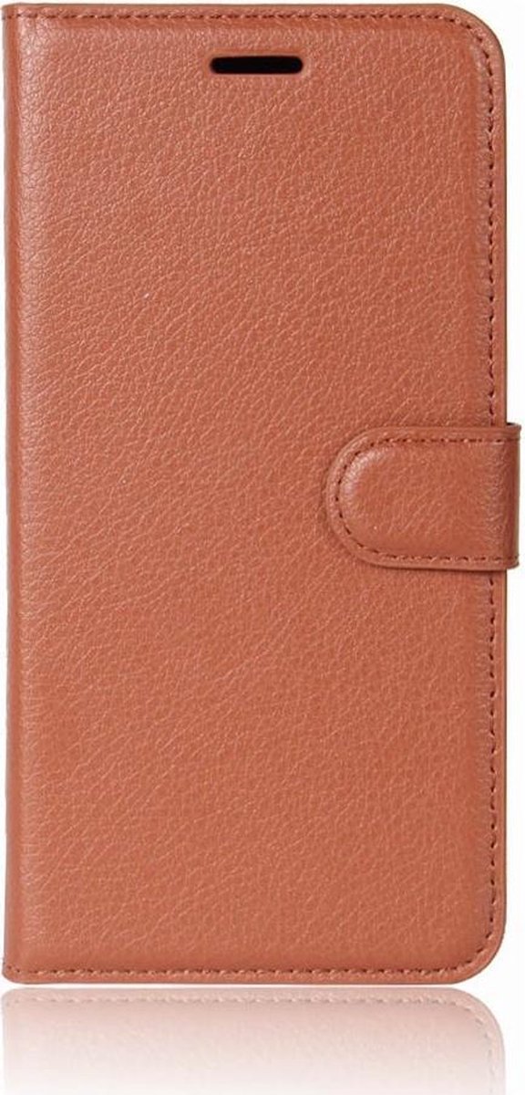 Shop4 - Nokia 9 Hoesje - Wallet Case Lychee Bruin