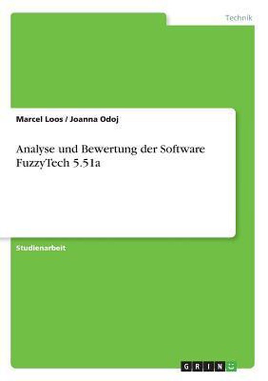 Analyse und Bewertung der Software FuzzyTech 5.51a - cover