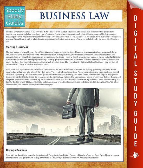 Business Law (Speedy Study Guides) - cover