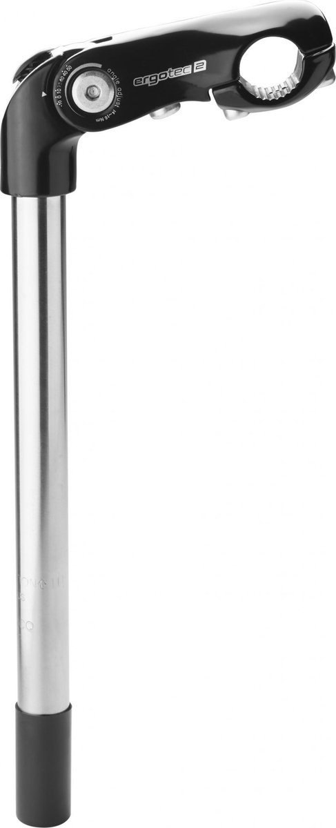 Stuurpen Ergotec Kobra verstelbaar RVS 25,4 / 300x90 / 25,4 mm - Zwart / Zilver