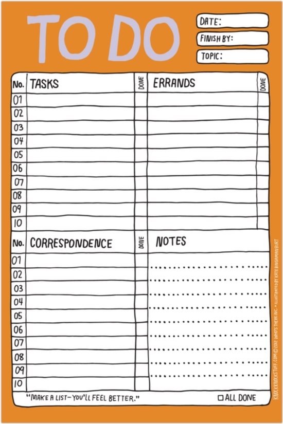 Pad Handlettered To do