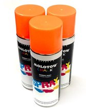 MTN oranje krijtverf set - 3 spuitbussen 400ml krijtspray geschikt voor tijdelijke toepassingen