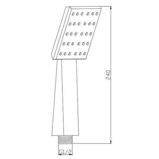 Douchekop Tigris ABS RVS Look Vierkant 1/2"