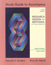 Study Guide for use with Research Design and Methods