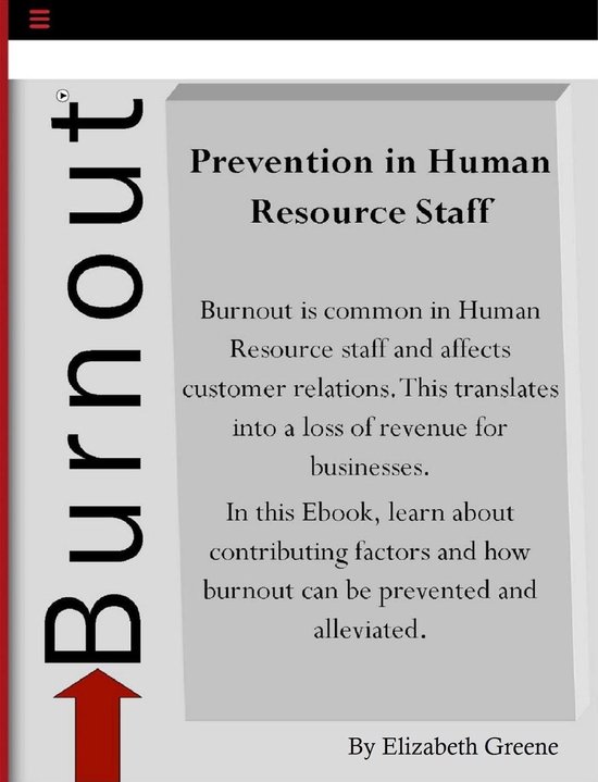 Prevention of Burnout in Human Resource Staff - cover