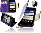Wallet Case TPU Stand Hoesje Samsung Galaxy Advance i9070 Lila