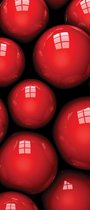 Abstract Modern Red Balls Photo Wallcovering