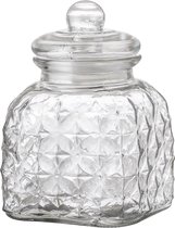 Bloomingville glazen voorraadpot met deksel L16,5xH23,5xW16,5 cm