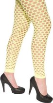 Legging + gaten fluor geel (mt S/M)