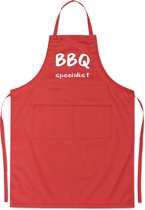 Mijncadeautje - Luxe schort - BBQ Specialist - rood