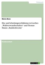 Ehe- und Scheidungsverhältnisse in Goethes 'Wahlverwandtschaften' und Thomas Manns 'Buddenbrooks'