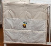 Organizer met borduurwerk - voor ledikant - 60x60cm - honing