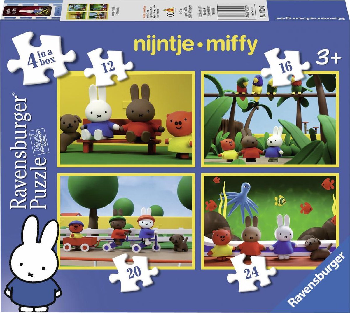 Ravensburger Speelplank nijntje in de dierentuin - houten puzzel - 5