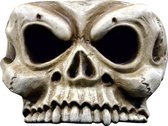 Partychimp Halfmasker Skull Schedel Skelet Halloween Masker voor bij Halloween Kostuum Volwassenen Carnaval - Latex- One Size