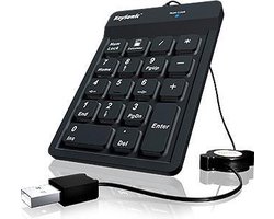 KeySonic ACK-118BK - Compact Toetsenbord - USB Aansluiting - Waterbestendig Silicone - Zwart