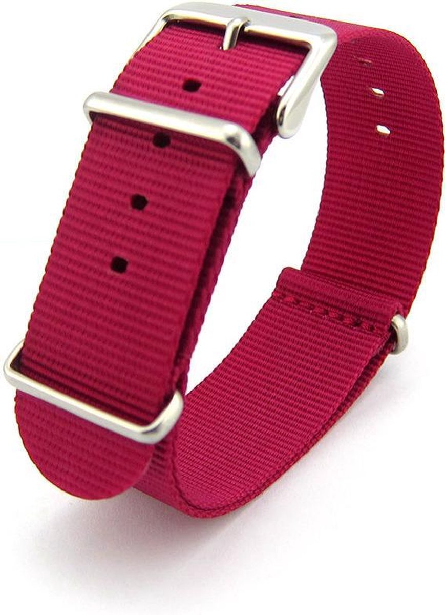 Premium Pink Nato strap 18mm - Horlogeband Roze