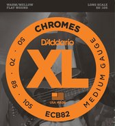 D'Addario ECB82 Chromes Bass Medium 50-105 flatwound bassnarenset