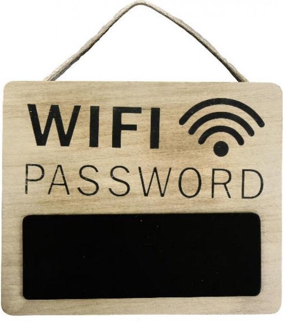 Wifi password bord - houten bord - wifi - decoratie - houtenbord met tekst  | bol
