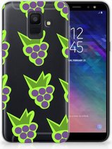 Geschikt voor Samsung Galaxy A6 (2018) Uniek TPU Hoesje Druiven