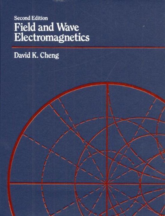 Deuxième édition de Field and Wave Electromagnetics par David K. Cheng, couverture bleue avec des lignes rouges.